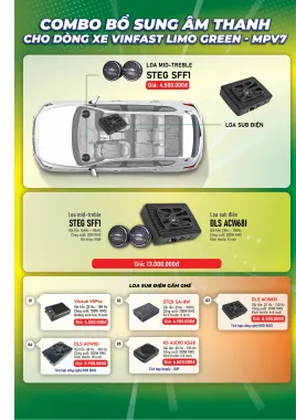 Combo nâng cấp âm thanh cho Vinfast Limo Green/VF MPV7