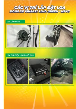 Combo nâng cấp âm thanh cho Vinfast Limo Green/VF MPV7