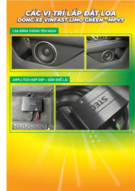 Combo nâng cấp âm thanh cho Vinfast Limo Green/VF MPV7