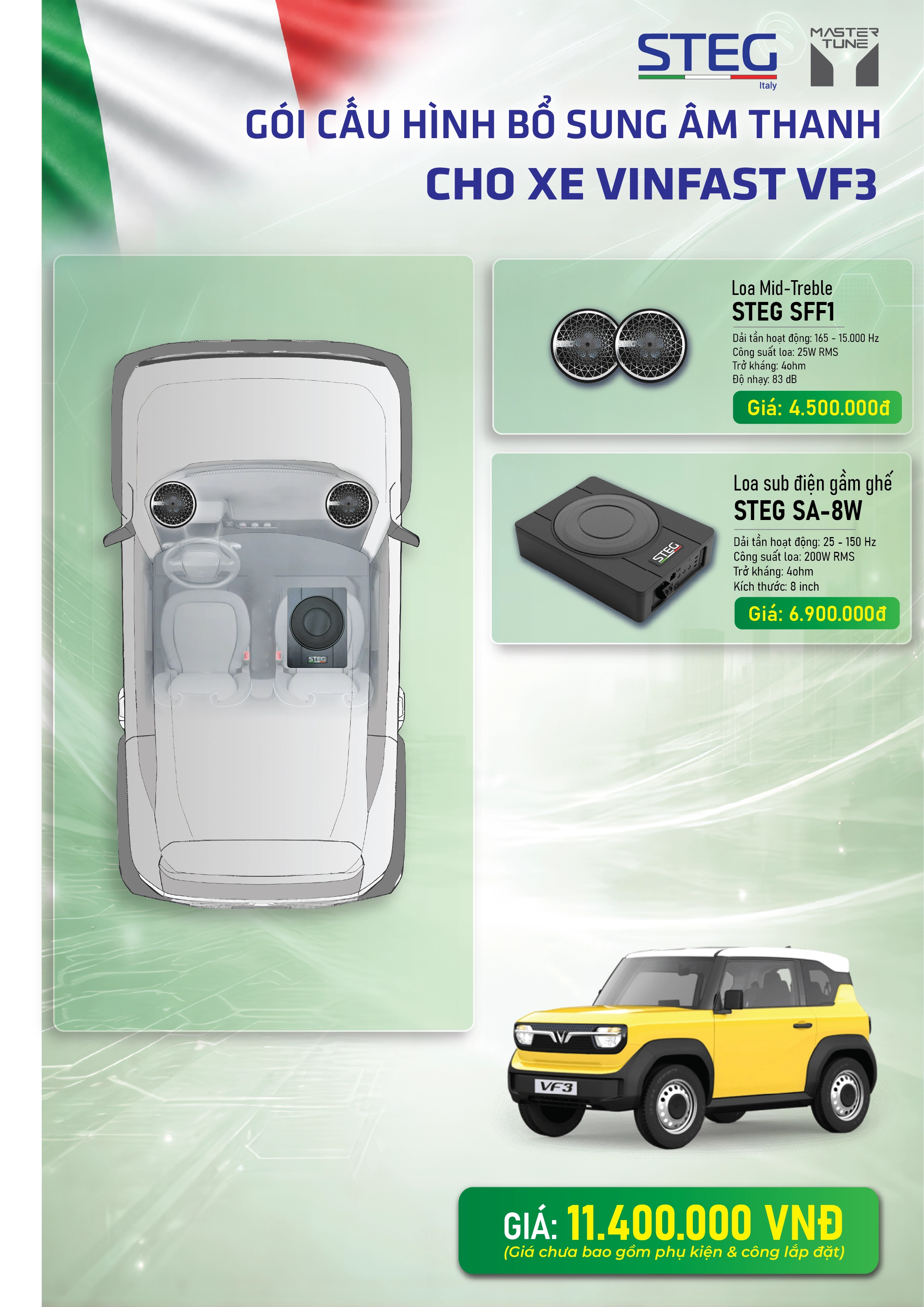 Combo nâng cấp âm thanh cho Vinfast VF3