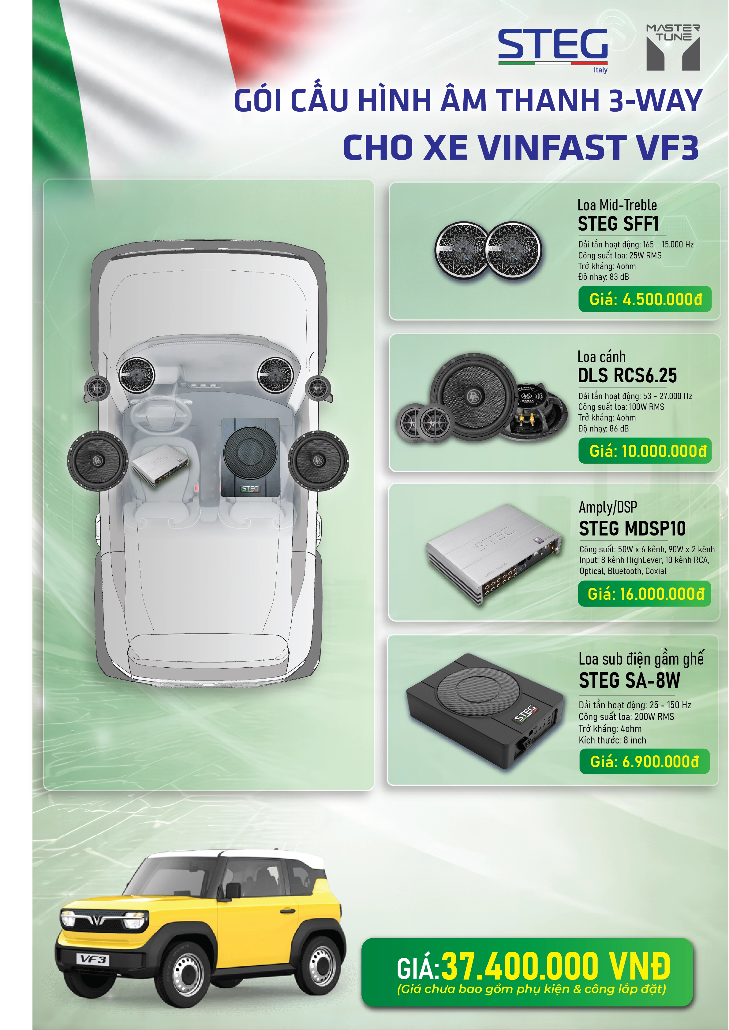 Combo nâng cấp âm thanh cho Vinfast VF3