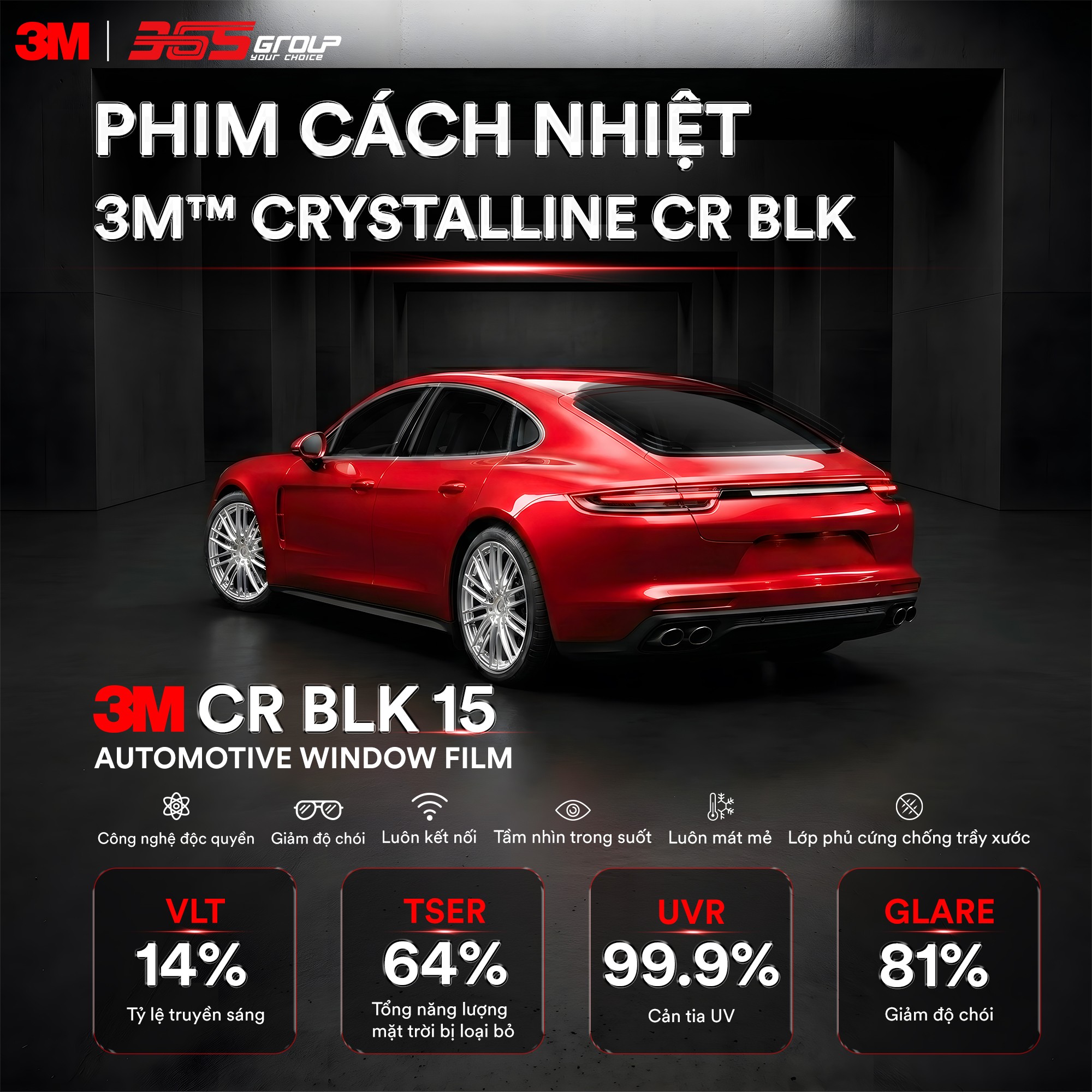 Film cách nhiệt 3M CR BLK 15