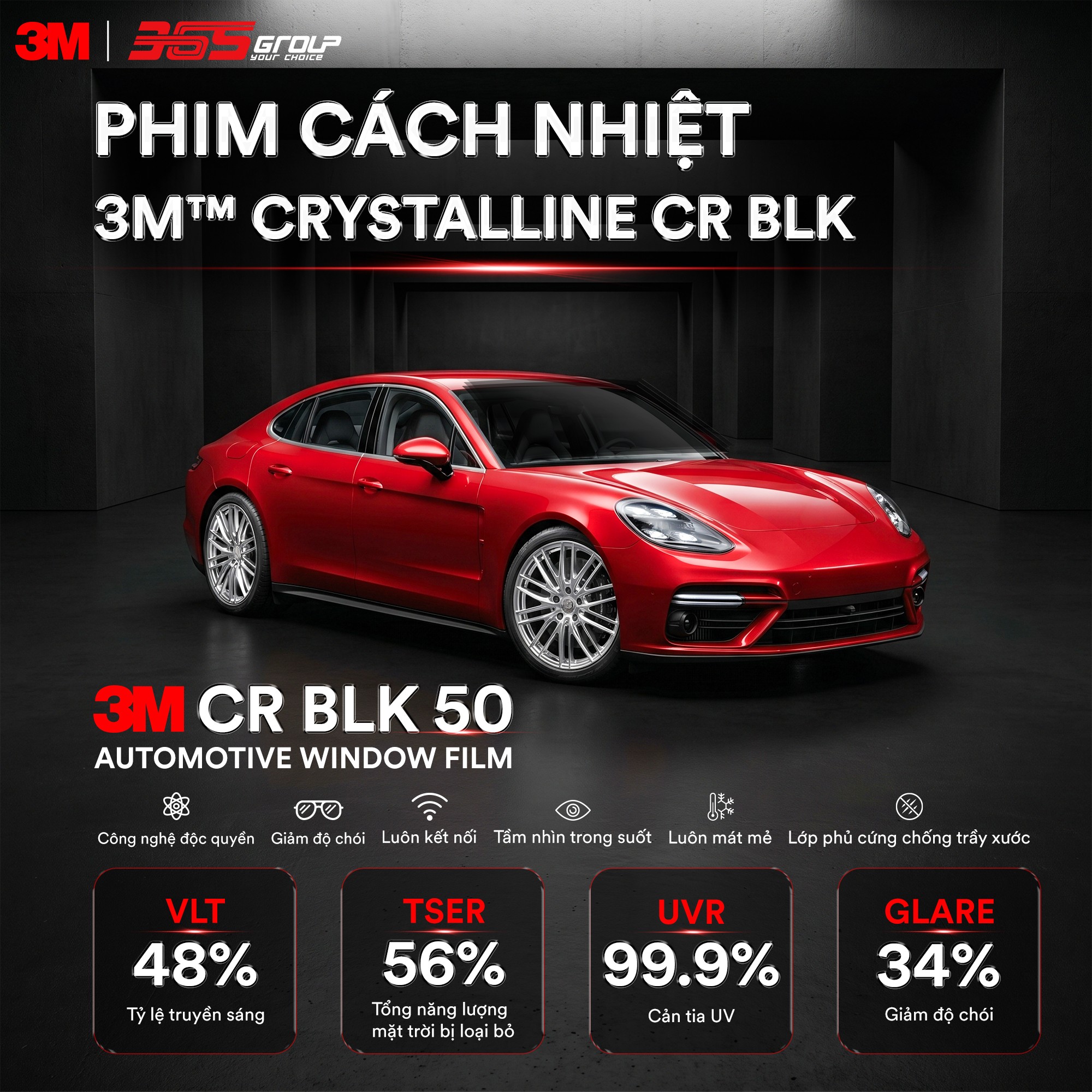 Film cách nhiệt 3M CR BLK 50